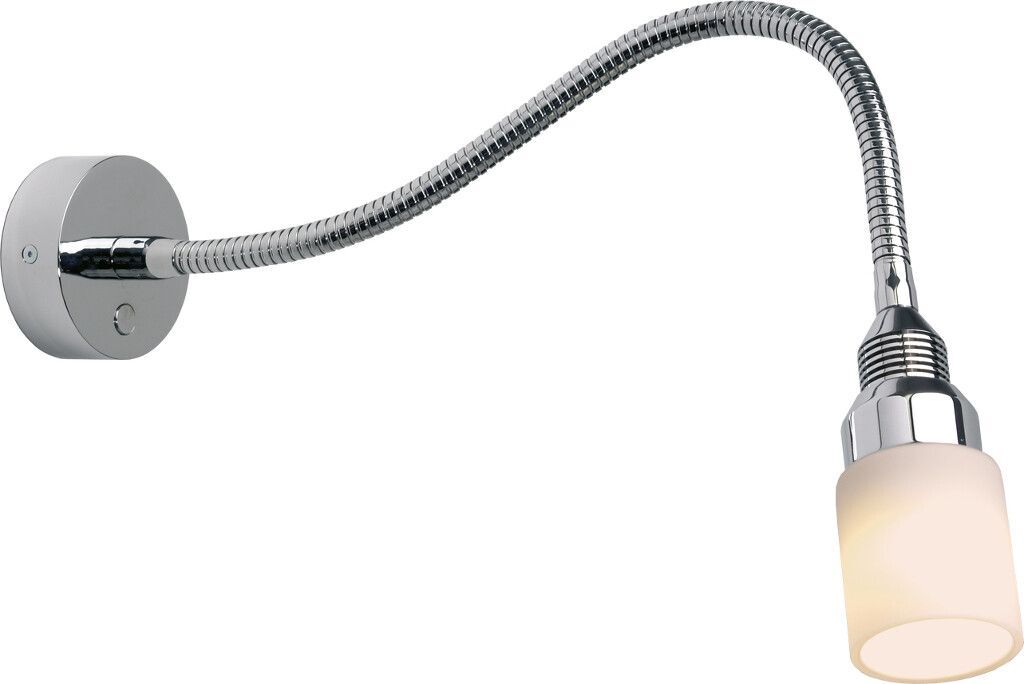LED-Flexleuchte 04, D2W, 300mm, chrom-glanz, warmweiß, Glas weiß, 10-30V DC, max. 3 W, mit Dimmer