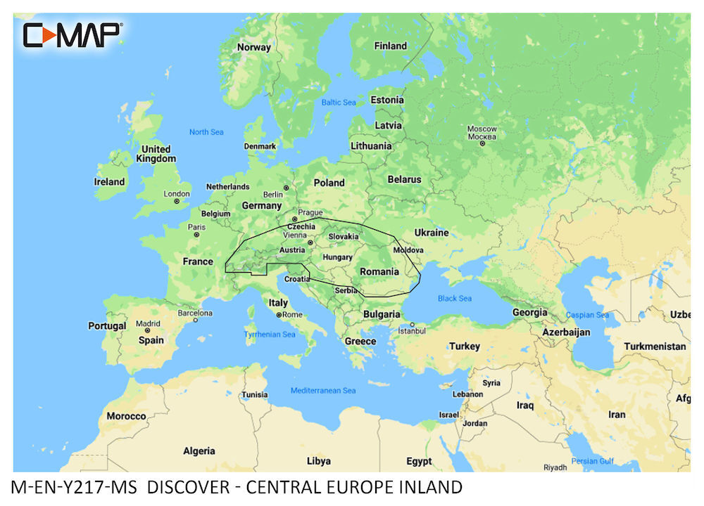 C-MAP DISCOVER:  M-EN-Y217-MS  Central Europe Inland
