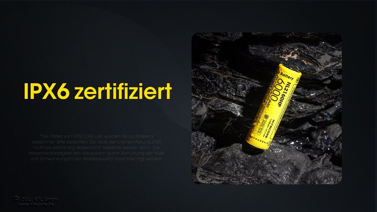 Nitecore LI-Ion Akku 21700, 6000mAH, NL2160HP