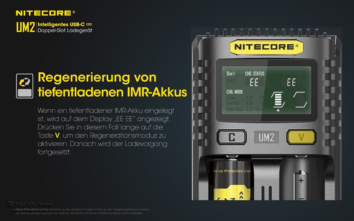 Nitecore UM2 USB-Ladegerät