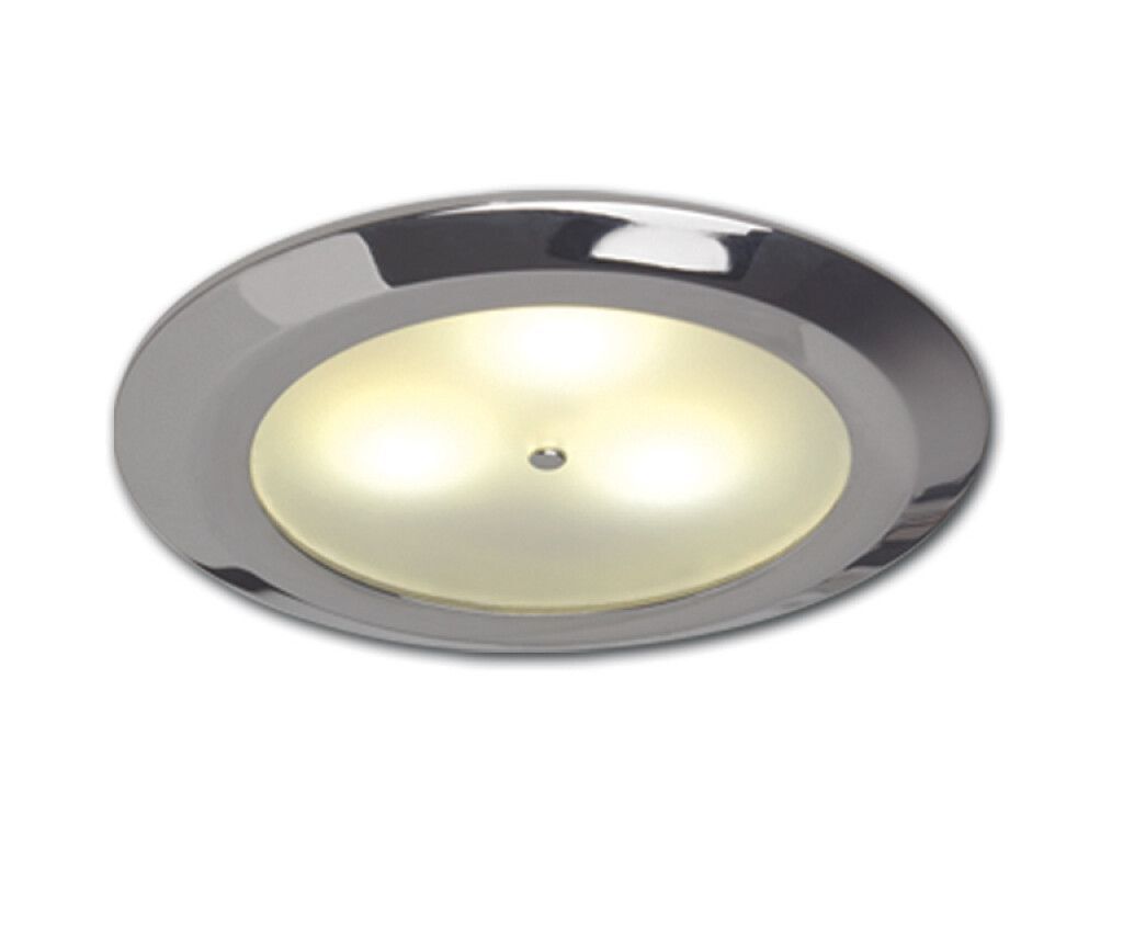 LED-Einbauleuchte EB12-2, (Master), chrom-glanz, Taster 3x1W, DC 10-30V, inkl. Dimmermodul, warmweiß