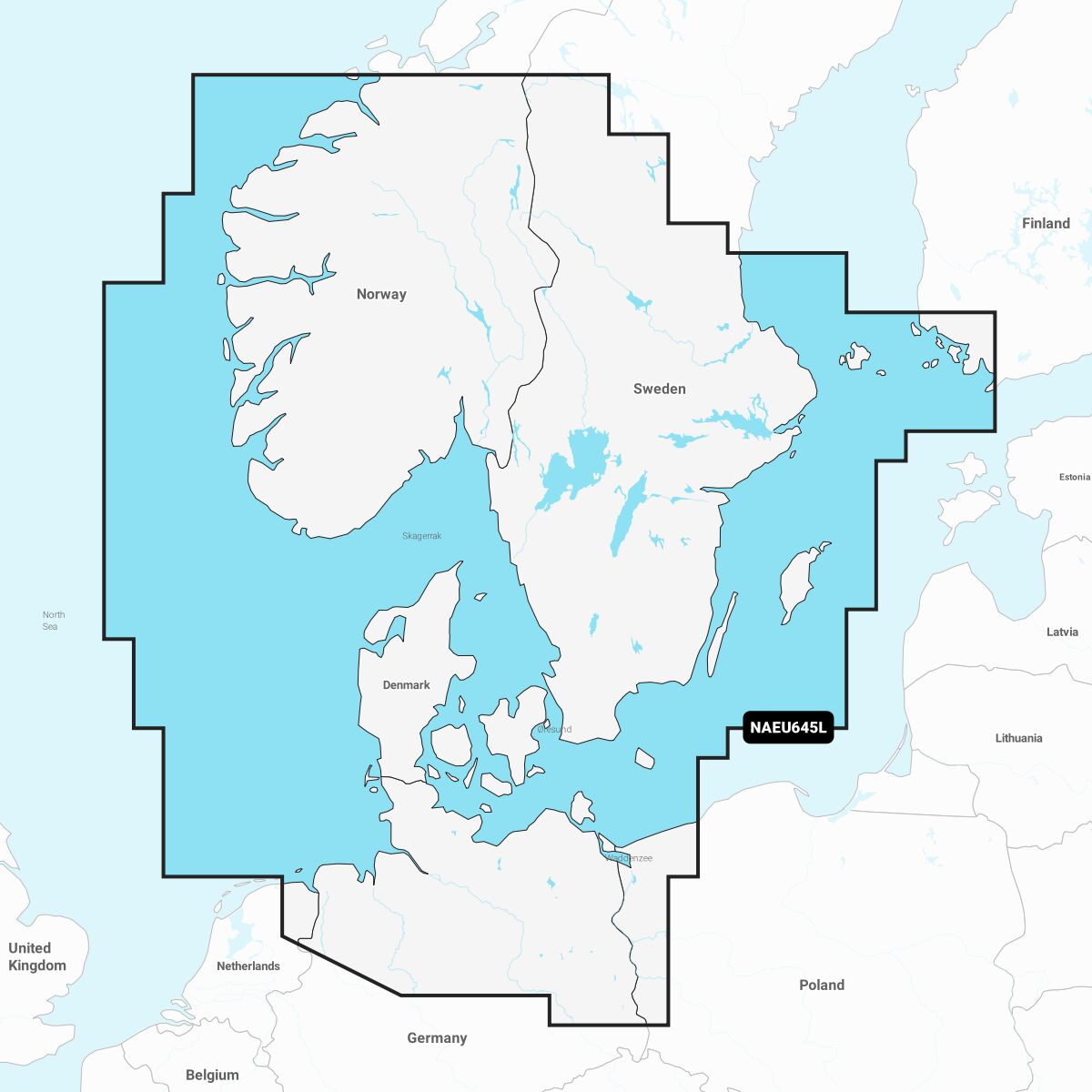 Navionics+ Seekarte Skagerrak & Kattegat (NAEU645L) Navionics+ Seekarte Skagerrak & Kattegat (NAEU645L)