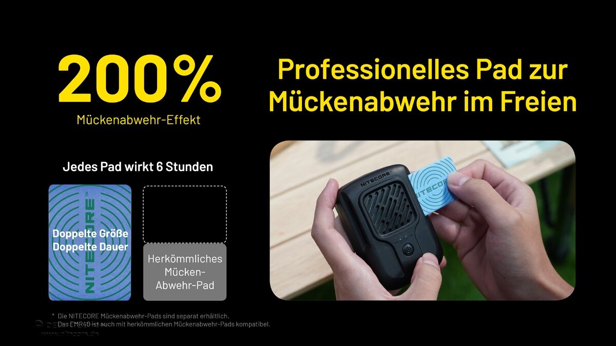 Nitecore EMR40 - Mückenabwehr mit Akku 7800mAh