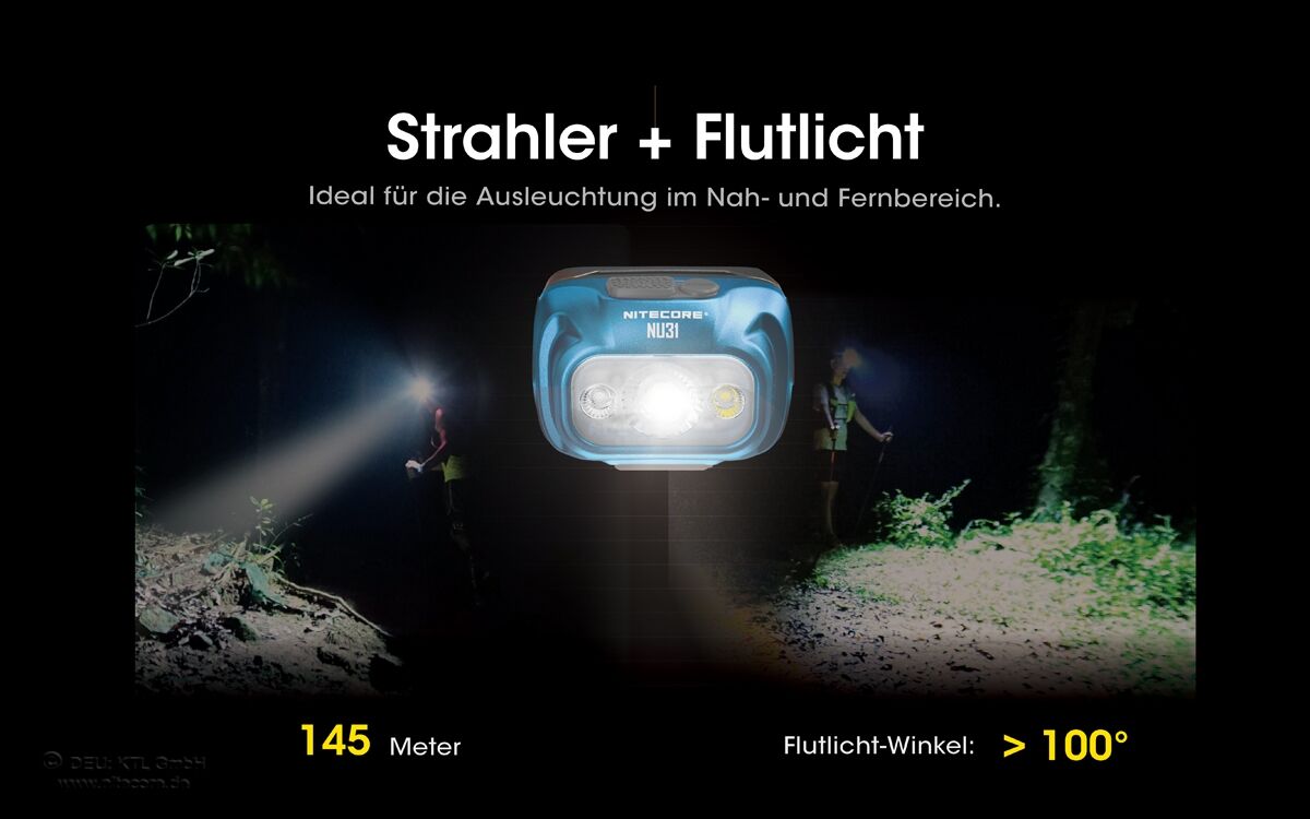 Nitecore NU31 grau - 550 Lumen