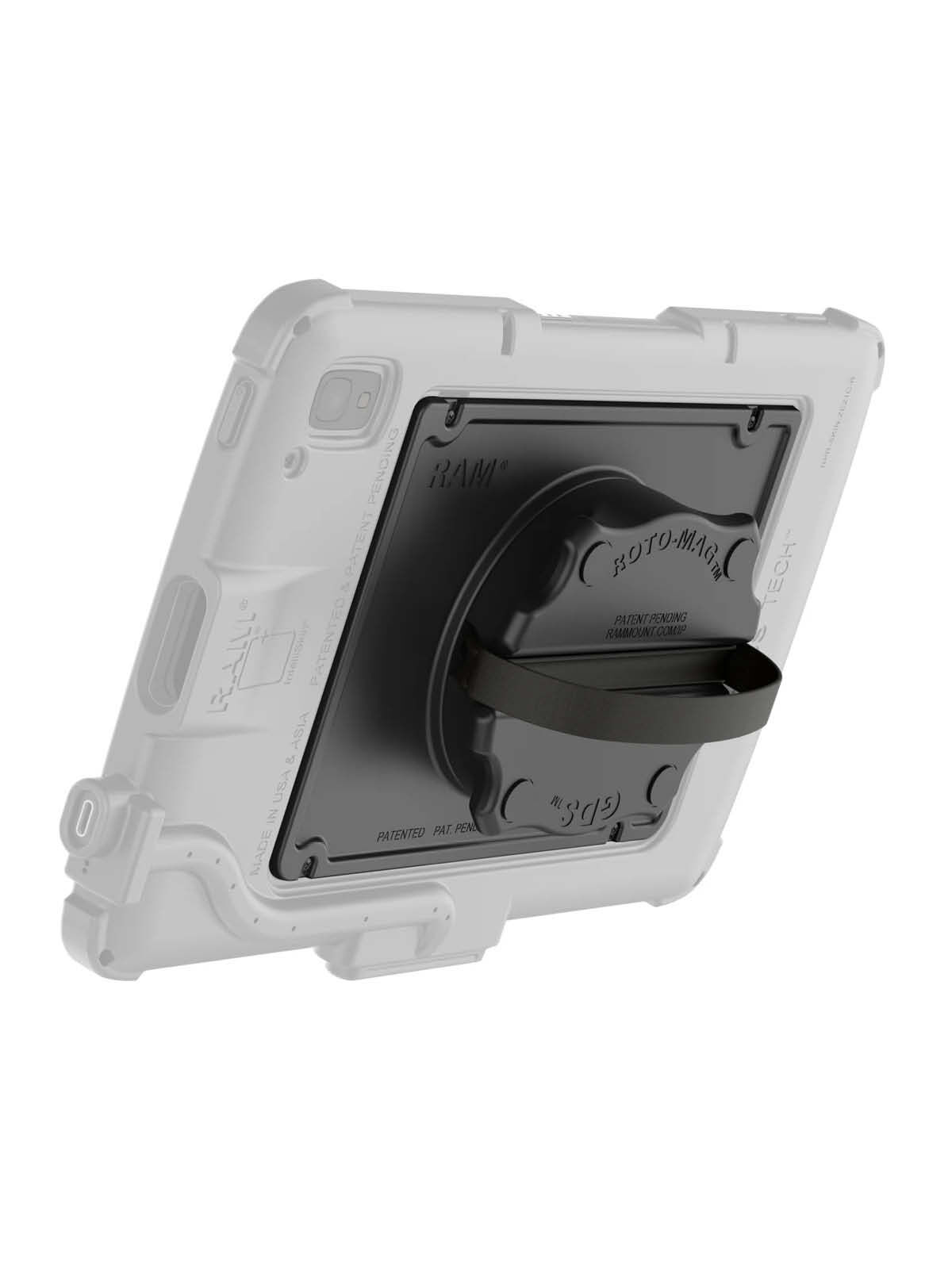 RAM Mounts GDS Roto-Mag für Zebra ET4x 10 Zoll Enterprise Tablet - 3-in-1 Zubehör mit Griff, Halteschlaufe und Magneten