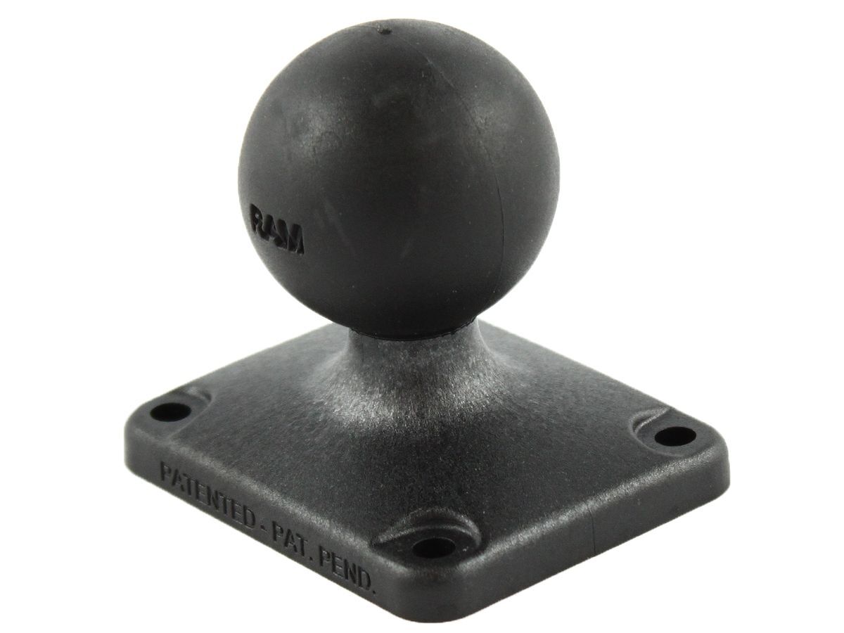 RAM Mounts rechteckige Verbundstoff-Basisplatte (50,8 x 63,5 mm) mit C-Kugel (1,5 Zoll) - im Polybeutel