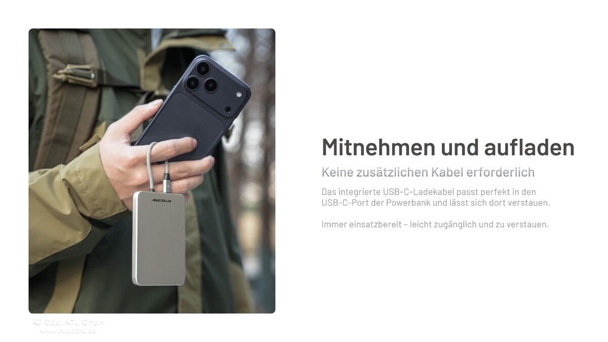 Nitecore Powerbank POCKET5 - 5000mAh, blau