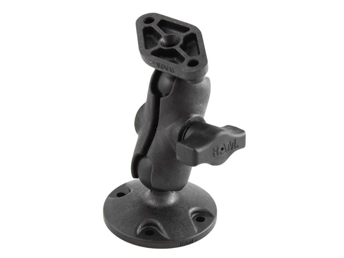 RAM Mounts Verbundstoff-Aufbau-Set - runde Basisplatte, kurzer Verbindungsarm, Diamond-Basisplatte (Trapez), B-Kugel (1 Zoll), im Polybeutel