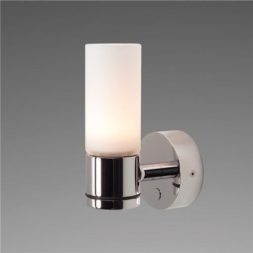 LED-Anbauleuchte W1-1, D2W, chrom-glanz, warmweiß, 10-30V DC, max. 3 W, Glas weiß matt, mit Dimmer