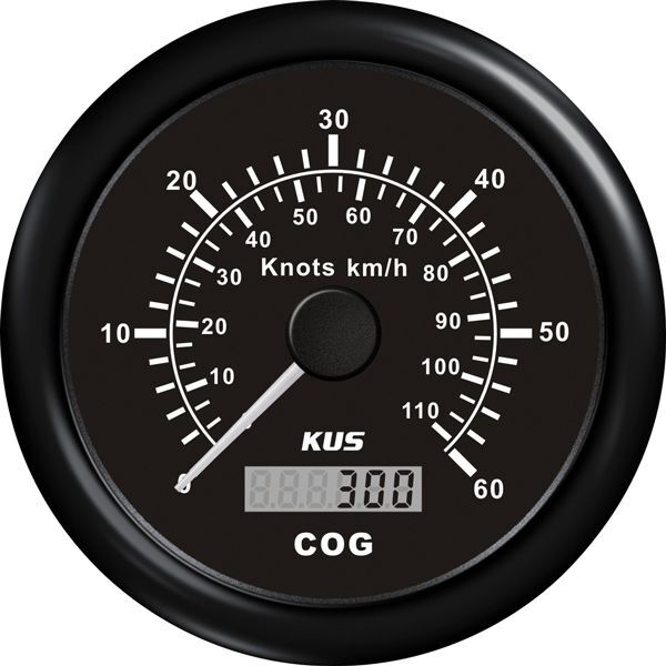 KUS Anzeige GPS Geschwindigkeit 0-30 Knoten D=85mm 12/24V KUS Anzeige GPS Geschwindigkeit 0-30 Knoten D=85mm 12/24V