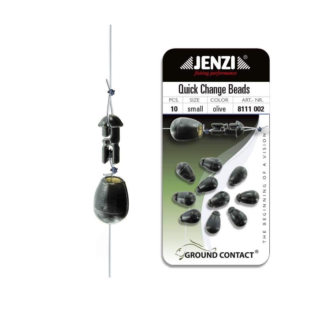 Jenzi Quick Change Beats, schnellwechsel System für Vorfächer, ideal beim Feedern 7 mm Type Small