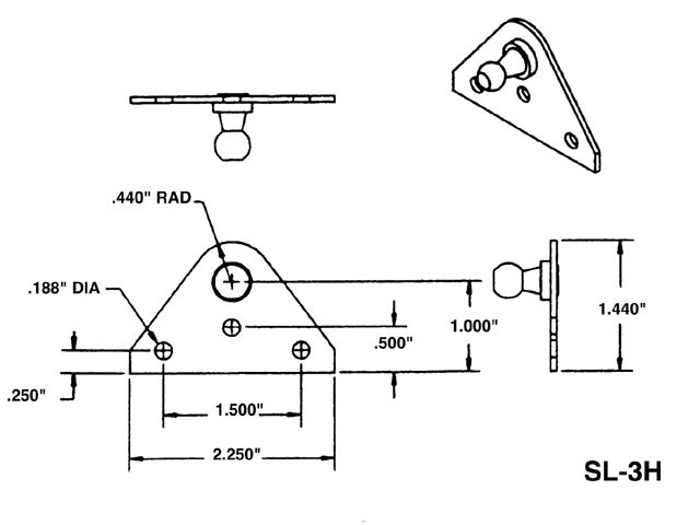 attwood Gasdruckfedern Powerlift Montagezubehör aus Edelstahl für Gasfedern(verschiedene Typen)