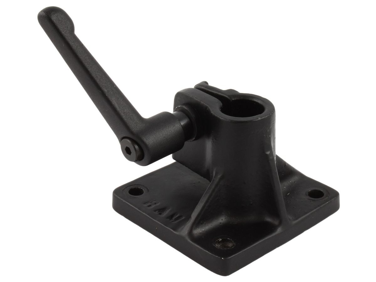 RAM Mounts Standfuss mit Rohraufnahme u. Feststellhebel - für Rohrdurchmesser 12,7 mm, Grundfläche 88,9 x 88,9 mm, im Polybeutel