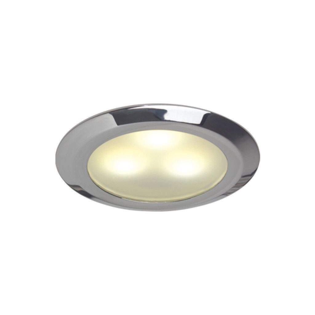 LED-Einbauleuchte EB12-3 SLAVE, Edelstahl, blau/warmw. umschaltbar, 10-30V DC, max. 3W