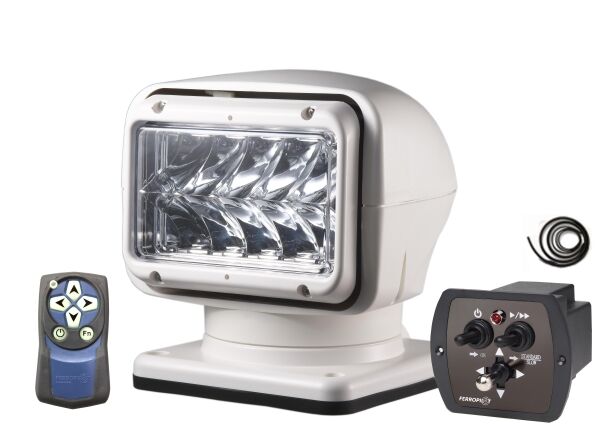 Ferropilot LED Suchscheinwerfer 220s (50W, 12V & 24V) mit Fernbedienung Ferropilot LED Suchscheinwerfer 220s (50W, 12V & 24V) mit Fernbedienung