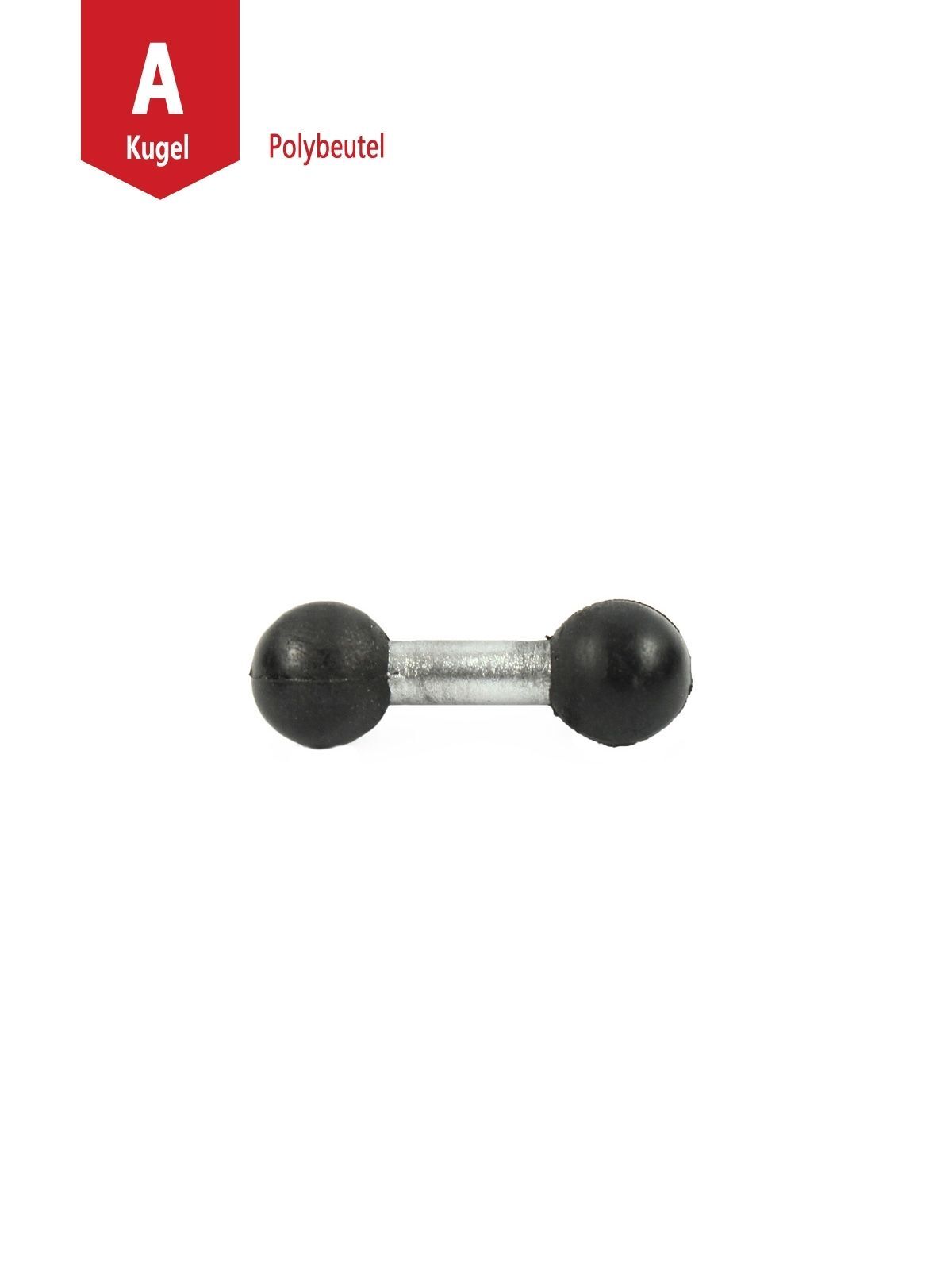 RAM Mounts Doppelkugel-Adapter - A-Kugel (0,56 Zoll) - ca. 40 mm Länge