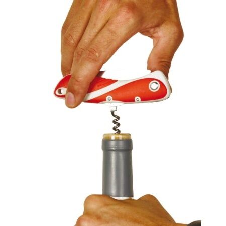 Wichard Bordmesser Aquaterra mit glatter Klinge und Korkenzieher Korkenzieher rot