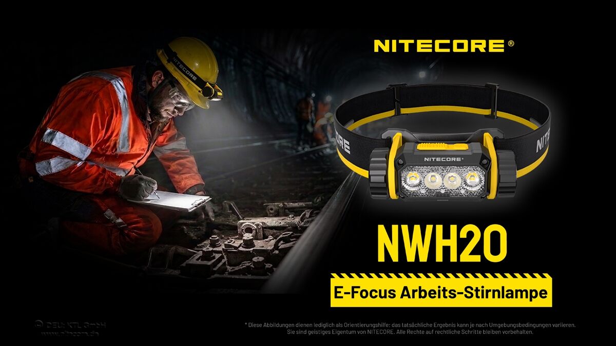 Nitecore Worklight Stirnlampe NWH20 - fokussierbar