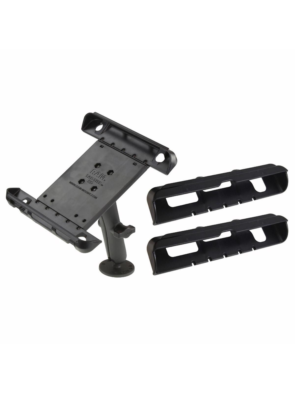 RAM Mounts Tab-Tite Aufbau-Set für bis zu 10 Zoll Tablets - B-Kugel (1 Zoll) - 2x Runde Basisplatten (AMPS) - Langer Verbindungsarm (ca. 152,4 mm)