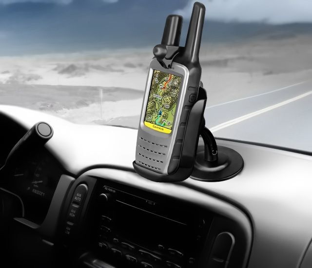 RAM Mounts Aufbau-Halterung Lil Buddy für Garmin Rino 610/650 - Klebesockel, Halteschale, Schrauben-Set