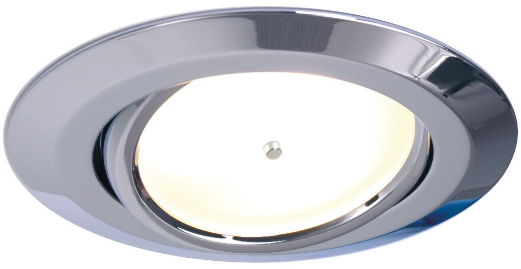 LED-Einbauleuchte EB15-2 (Master), schwenkbar, chrom-glanz, 10-30V DC, max. 3W, warmweiß, mit Dimmer