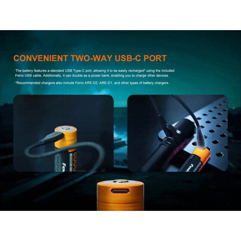 Fenix ARB-L21-6000B LiIon USB Akku 21700 im Detail mit 6.000 mAh Kapazität