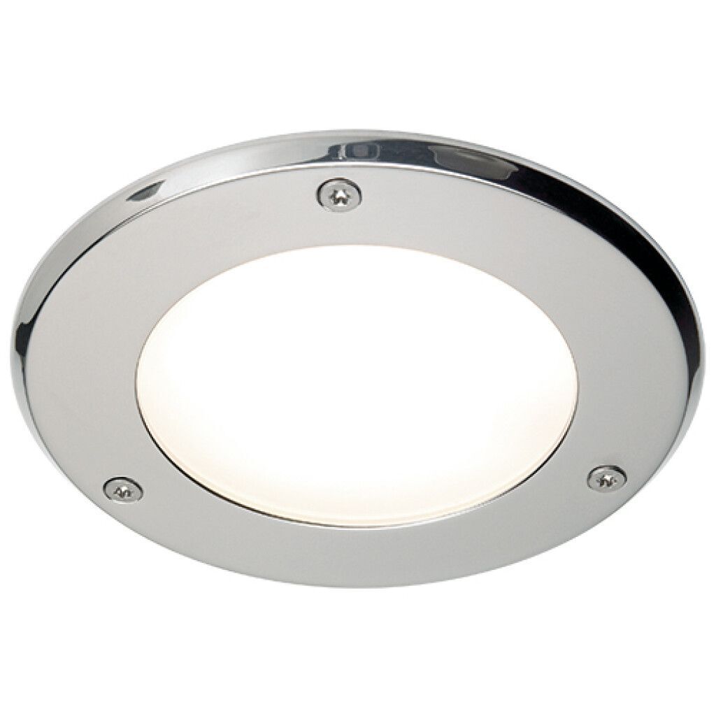 LED-Einbauleuchte EB42-2 (Master), V4A poliert (AISI316L), 10-30V DC, max. 6W, IP67, Ø120mm, warmw.