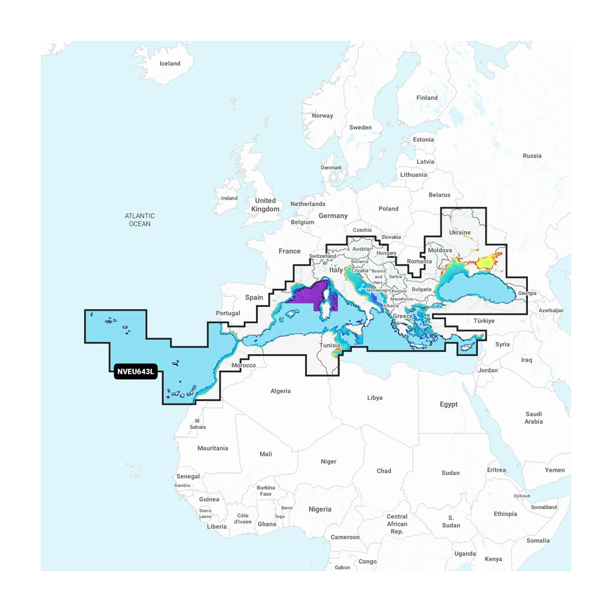 Garmin Navionics Vision+ NVEU643L Mittelmeer & Schwarzes Meer Seekarte