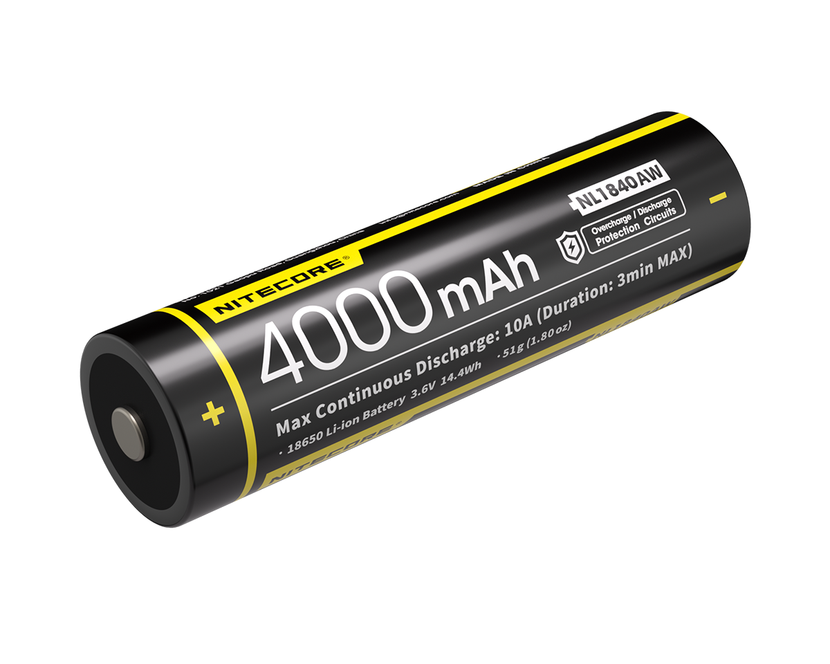 Nitecore Li-Ion Akku 18650, 4000mAh, allwetterfähig