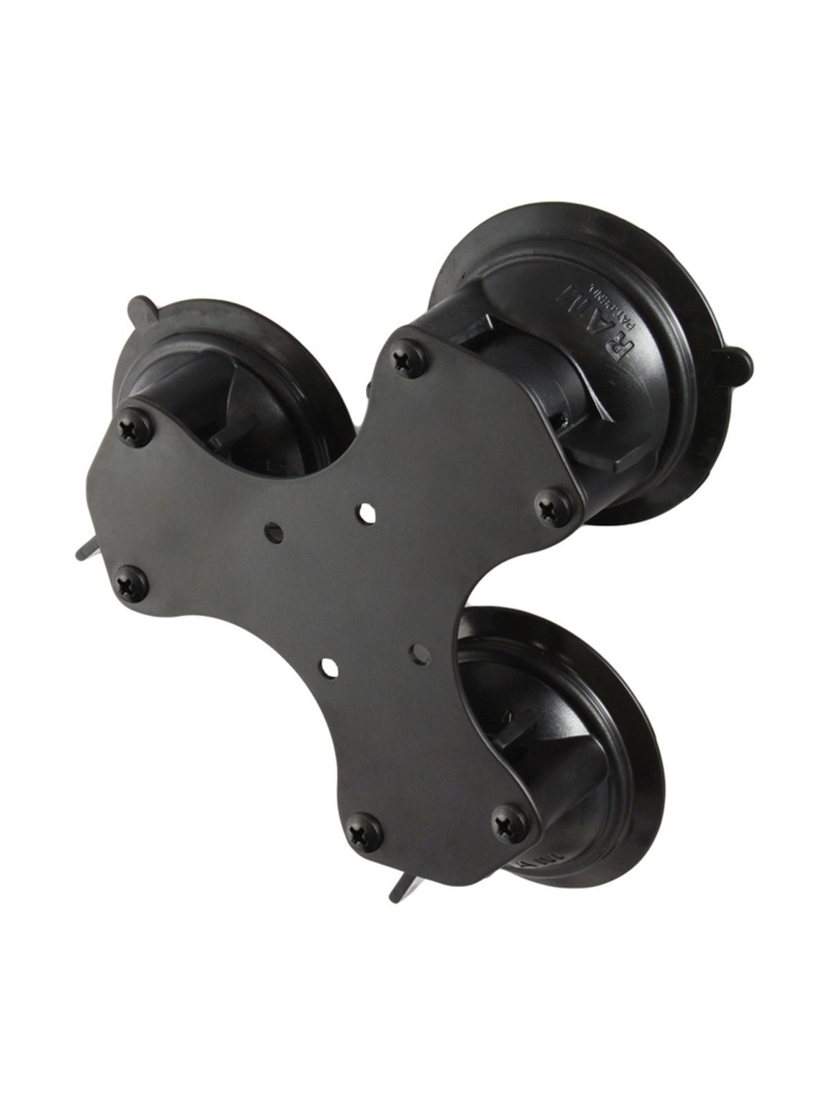 RAM Mounts Dreifach-Saugfuss - Drehverschluss - Metallplatte - AMPS-Lochmuster