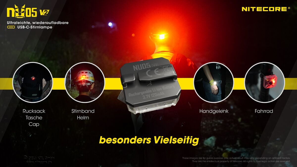 Nitecore NU05 V2 KIT - USB-C, 40 Lumen