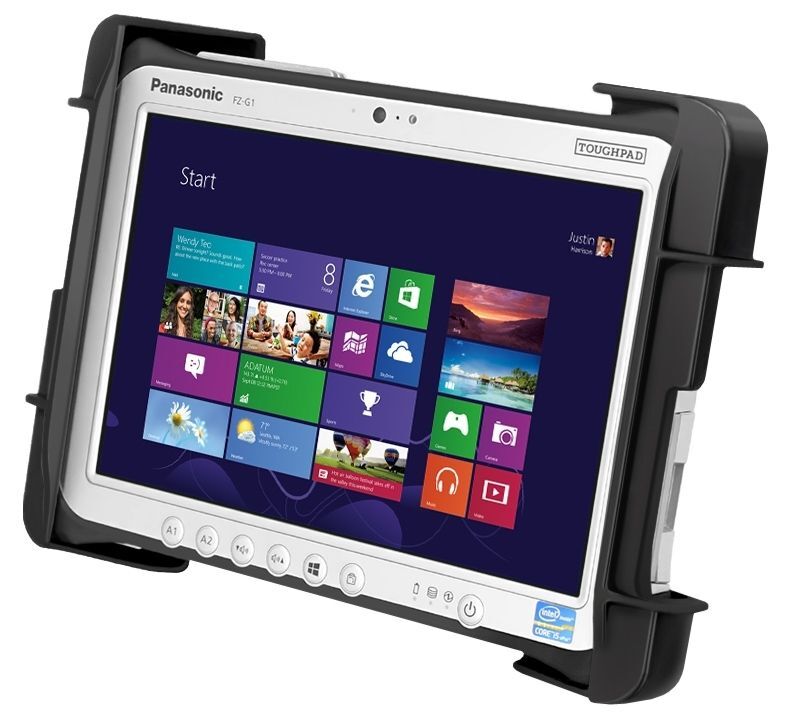 RAM Mounts Tab-Tite Universal Halteschale für Panasonic Toughpad FZ-G1 und weitere Tablets von 10-11 Zoll - AMPS-Aufnahme, Schrauben-Set