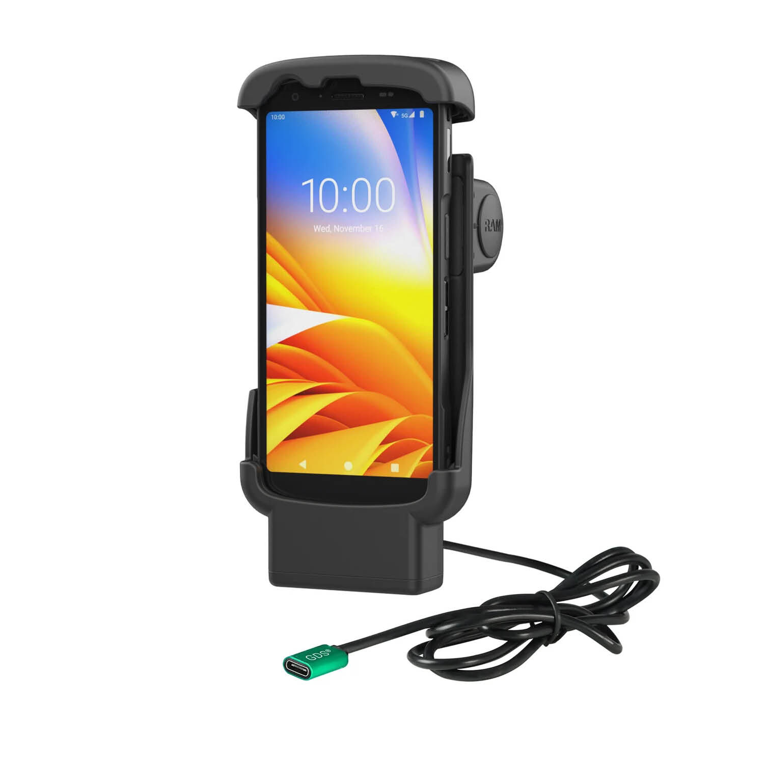 RAM Mounts Form-Fit Halteschale für Zebra TC22 & TC27 - Ohne Rugged Boot - USB-C-Anschluss - 2-Loch AMPS