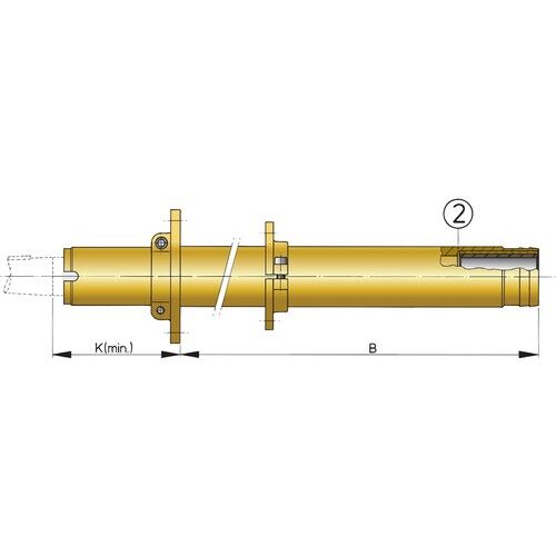 Vetus Zweites.Lager für Stevenrohr Ø 25 mm