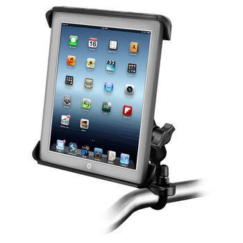 RAM Mounts Lenker-/Rohr-Halterung 10 Zoll Tablets - B-Kugel (1 Zoll), Rohr-Klemme, mittlerer Verbindungsarm, Tab-Tite Halteschale