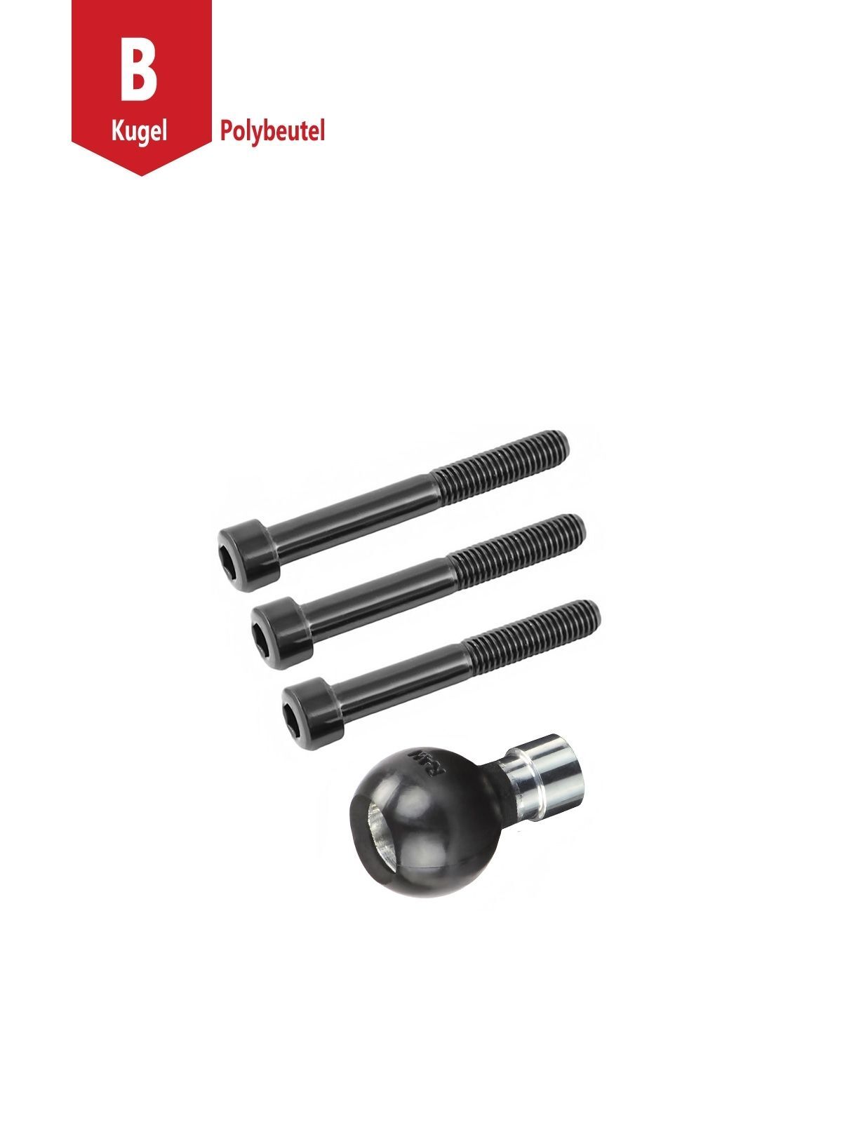 RAM Mounts Motorrad-Basisbefestigung Lenkerkopf - B-Kugel (1 Zoll), M8 Schrauben