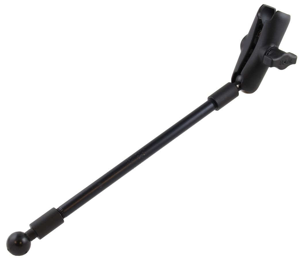 RAM Mounts Verlängerungsarm mit Verbindungsarm - Aluminiumarm mit 1/4" NPT-Gewinden (ca. 225 mm), 2x Endstücke mit Kugel, mittlerer Verbindungsarm, B-