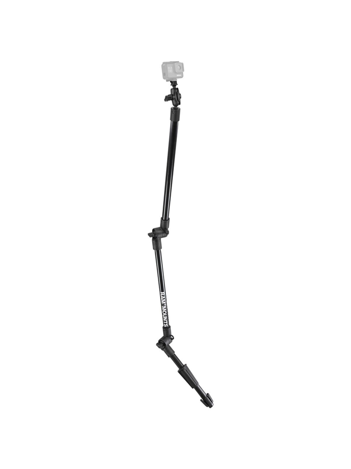 RAM Mounts Verbundstoff Press-N-Lock Basis mit Doppel-Verlängerungsarm für GoPro-Kameras - Ratchet-Verbindungen, 2x Kunststoffrohr, (je ca. 300 mm), E