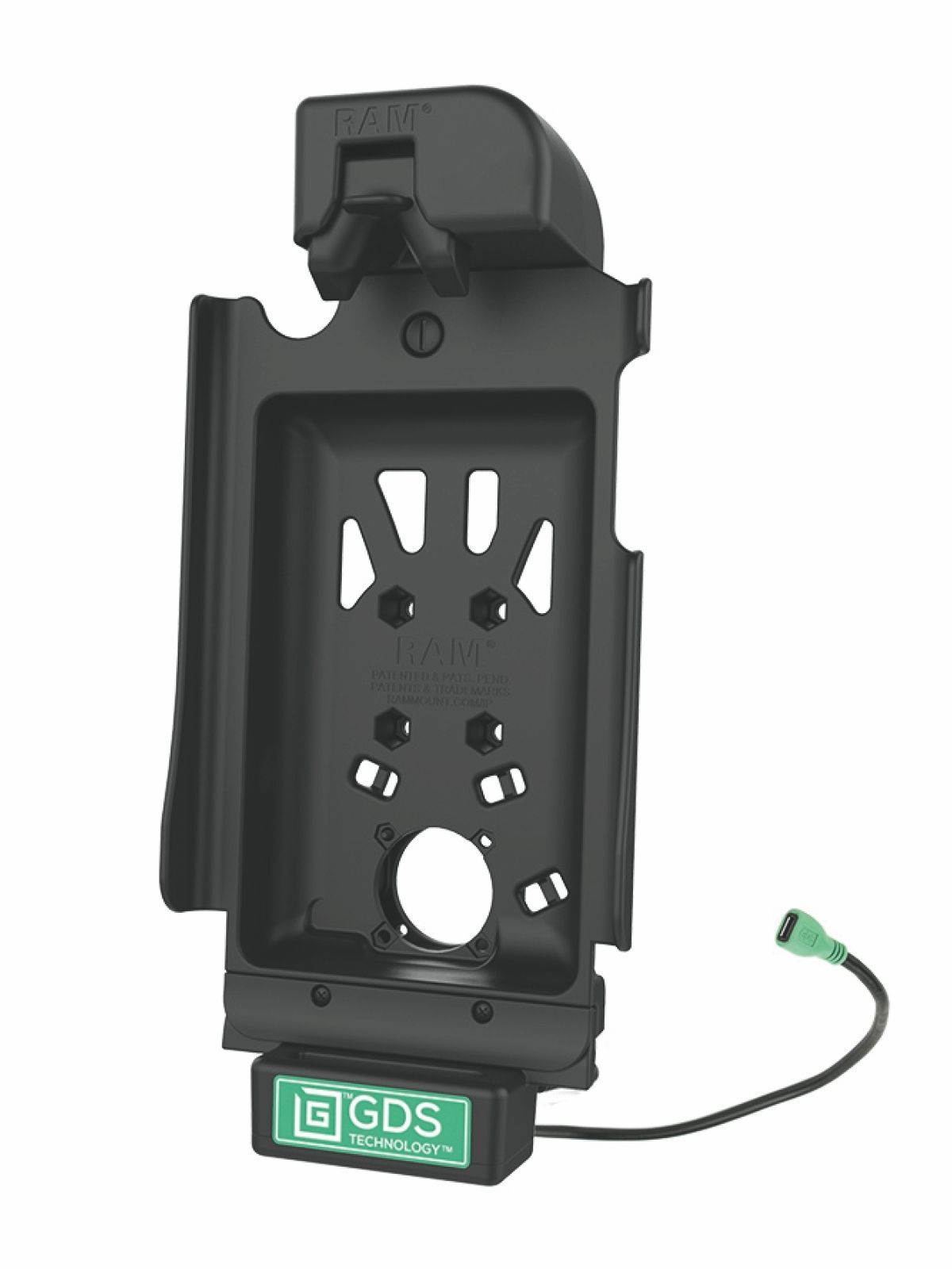RAM Mounts GDS Tough-Dock Halteschale (Schnappverschluss) für Samsung Tab A 10.1 - in IntelliSkin Schutzhülle - USB-C-Anschluss