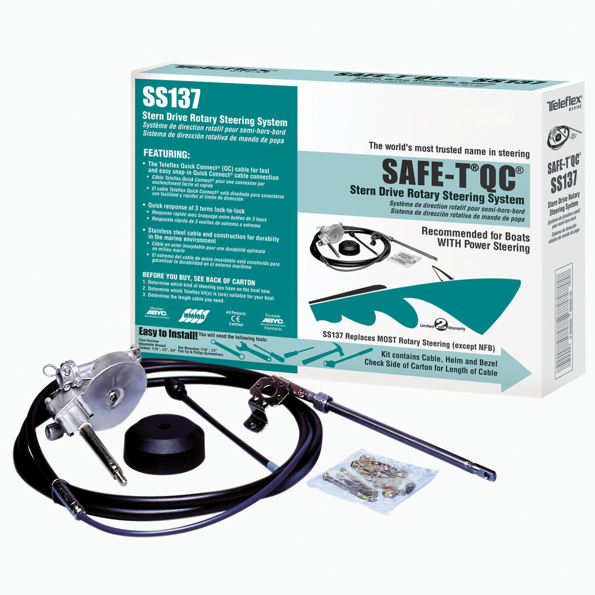 SS139 Seastar Safe-T Quick Connect Tilt Steuerung bis 235PS (versch. Längen)