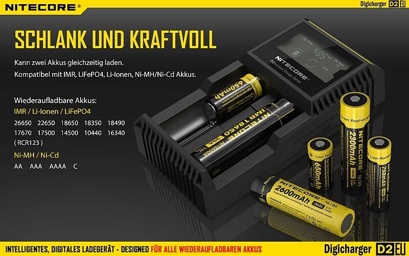 Nitecore Digicharger D2EU- EU-Version
