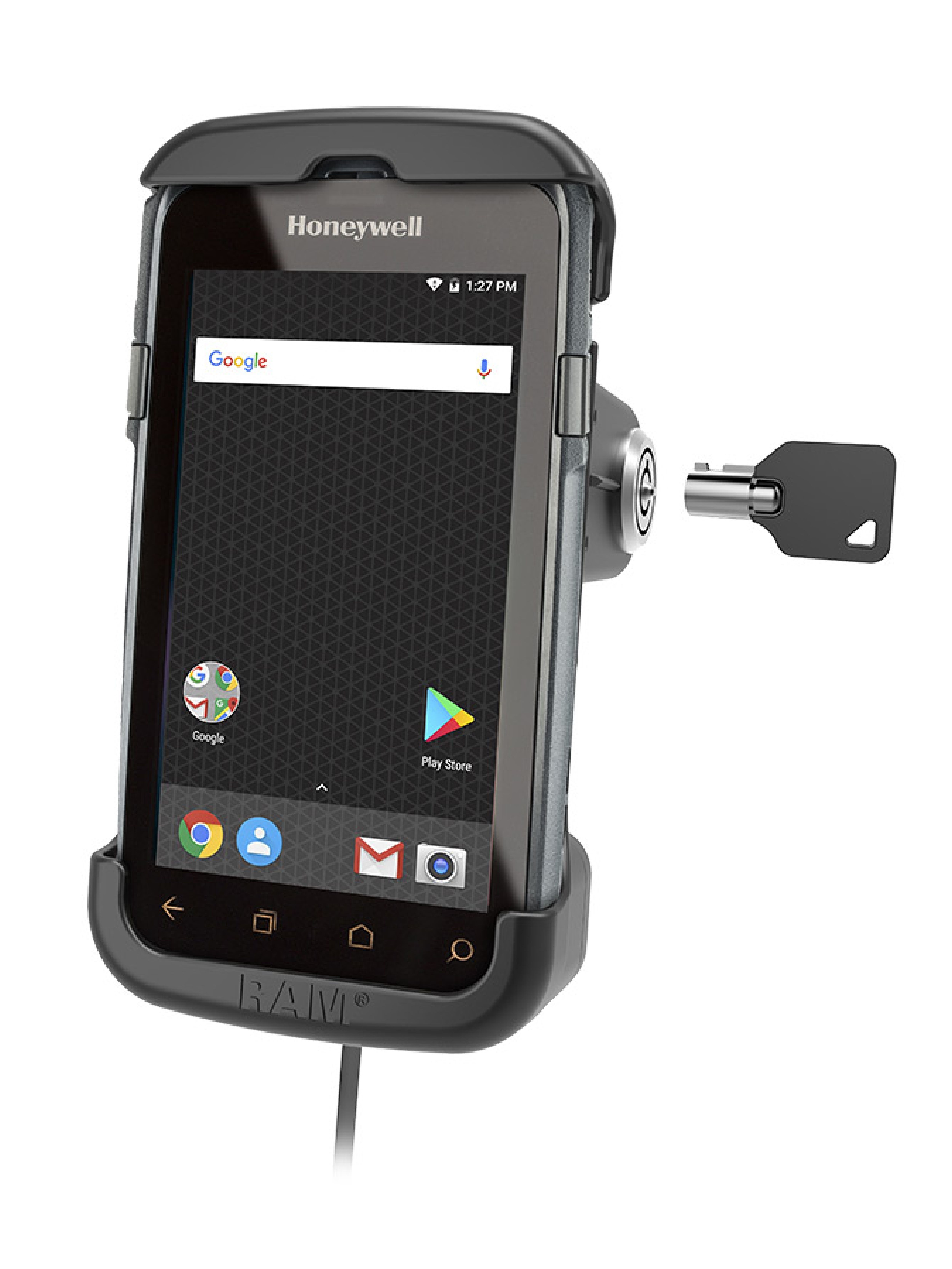 RAM Mounts Form-Fit Halteschale (Schlüsselverriegelung) für Honeywell CT50, CT60 & CT60 XP - USB-A-Anschluss