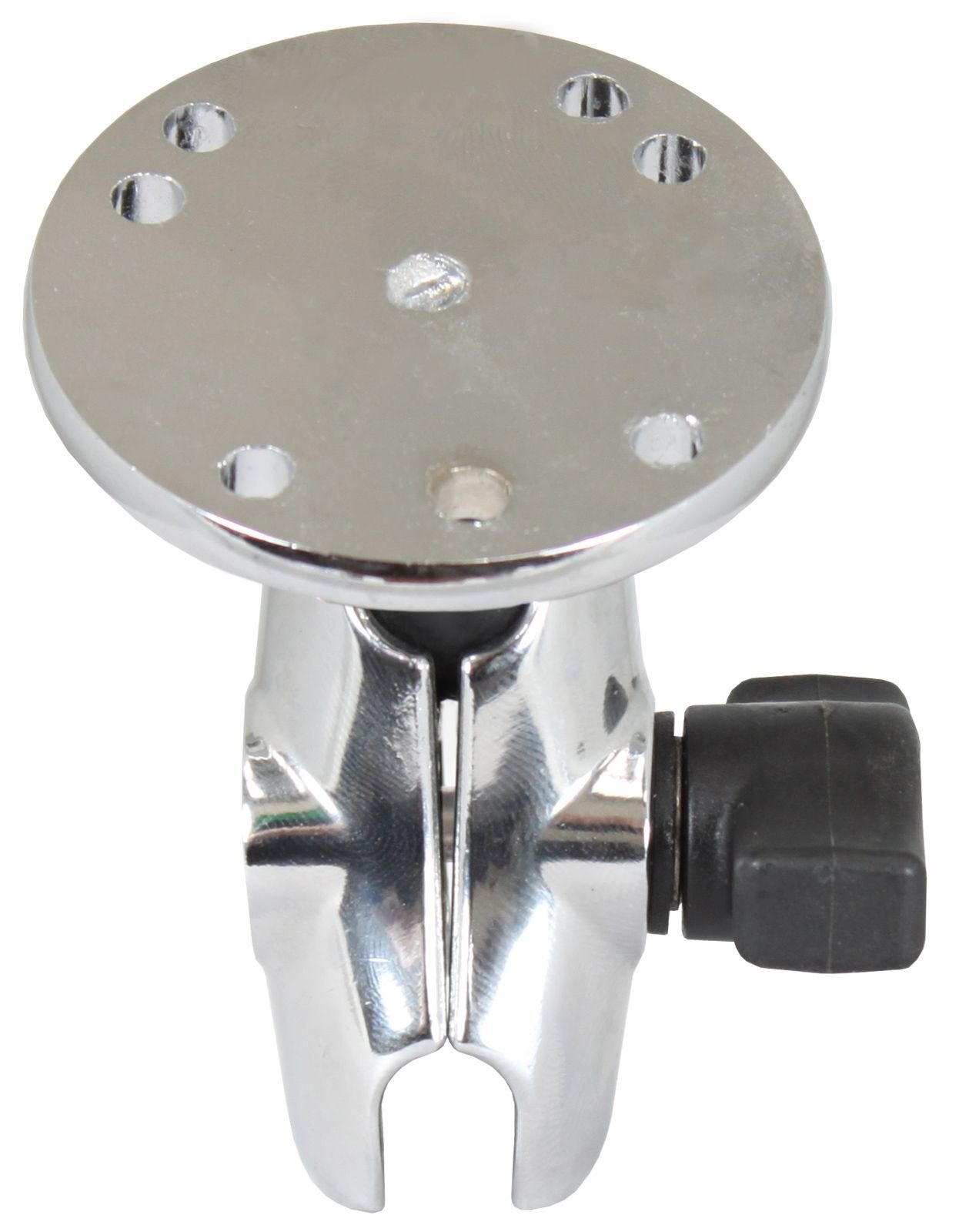 RAM Mounts Chrom-Set - kurzer Verbindungsarm, runde Basisplatte (AMPS), B-Kugel (1 Zoll), im Polybeutel