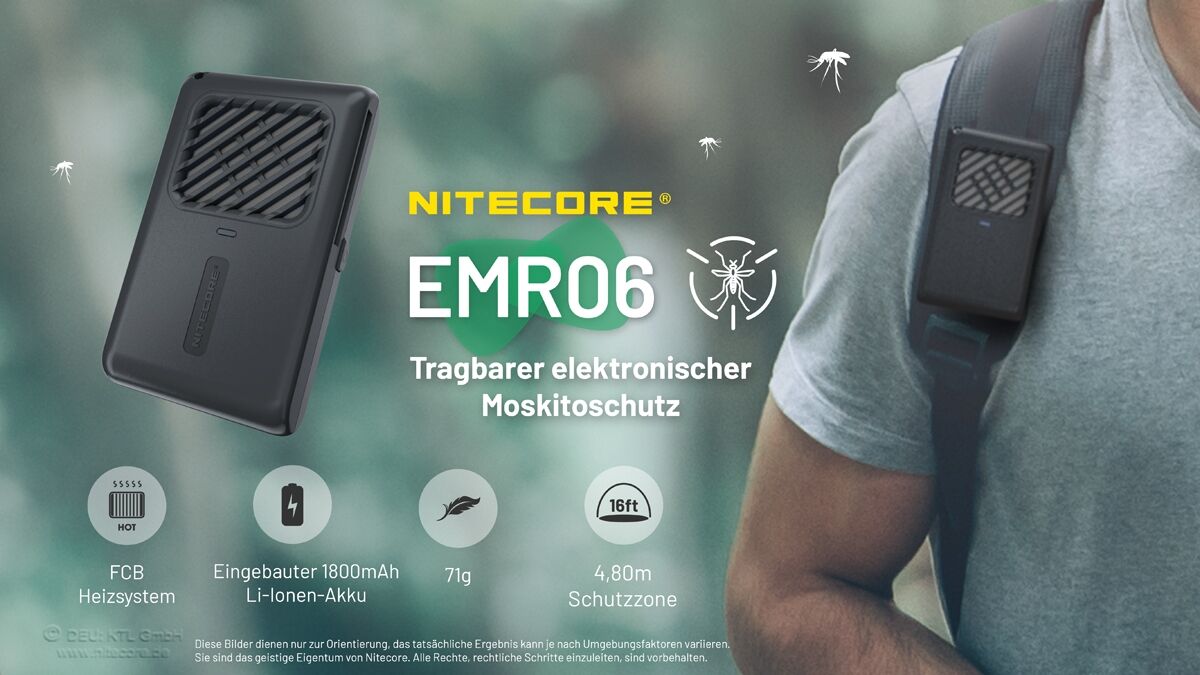 Nitecore EMR06 - Mückenabwehr, integrierter Akku