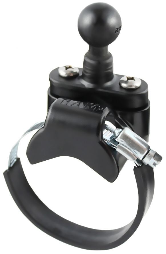 RAM Mounts V-Basis mit Rohrschelle - B-Kugel (1 Zoll), Durchmesser 39,9-80,0 mm