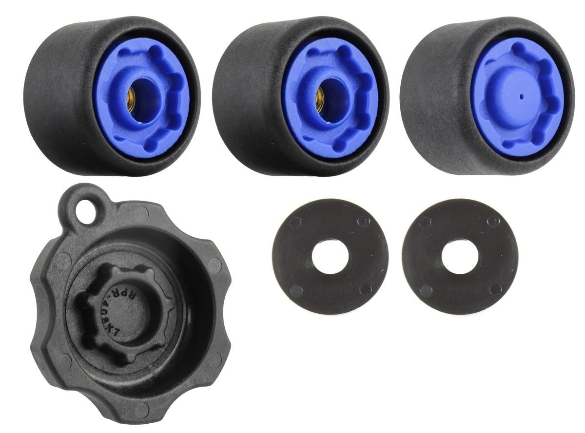 RAM Mounts Pin-Lock Set für Doppel-Schwenkarm - 3er-Set, inkl. Adapter zum Öffnen/Schließen, im Polybeutel