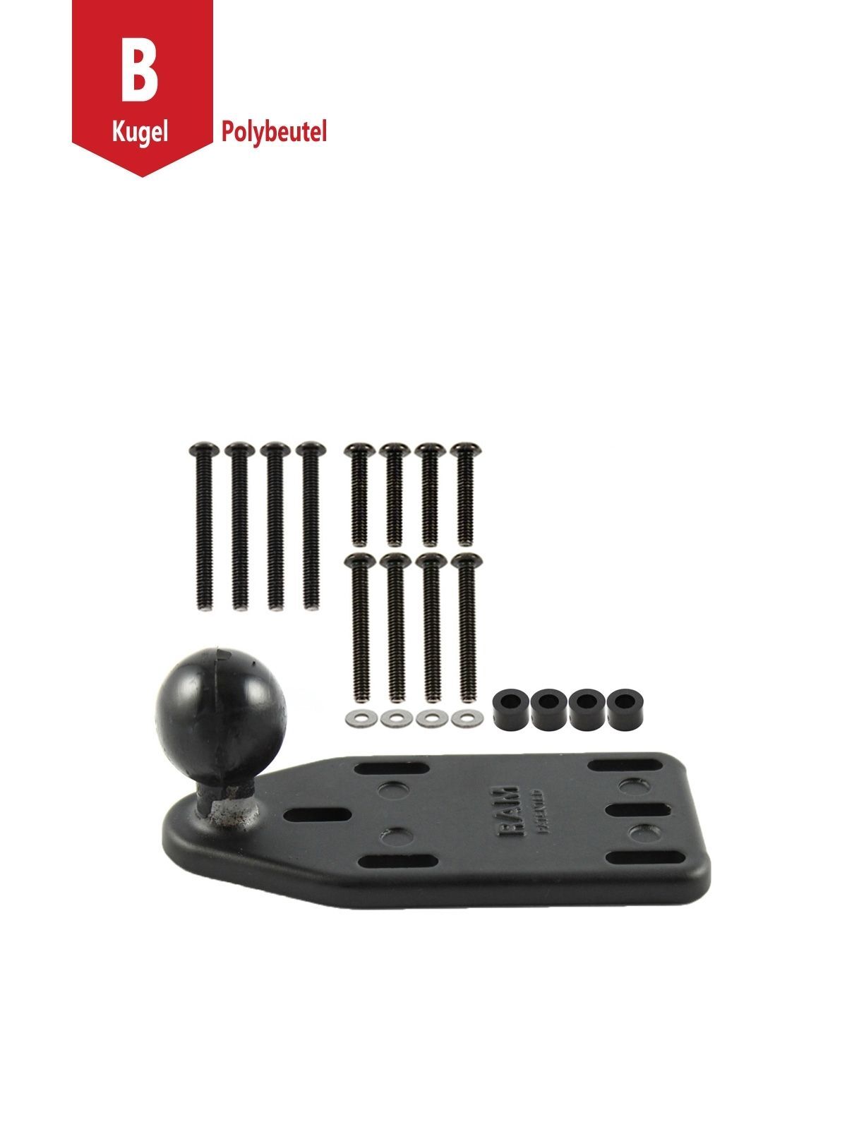 RAM Mounts Motorrad-Basisbefestigung Brems-/Kupplungsbehälter - B-Kugel (1 Zoll), Schrauben-Set