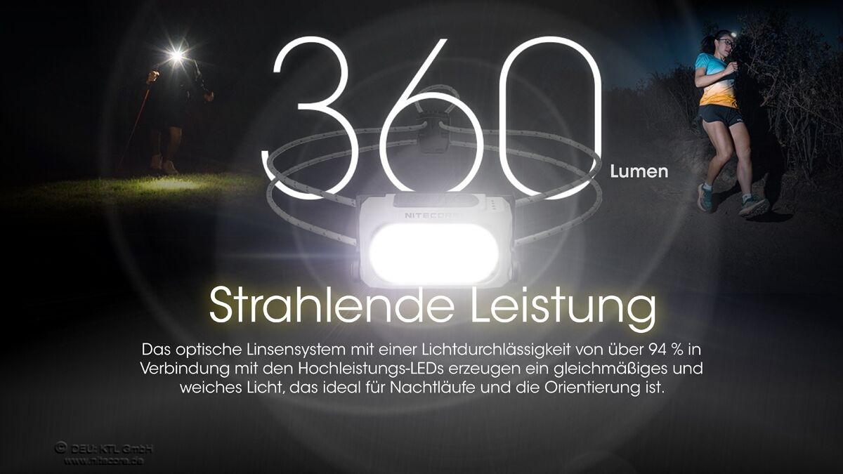 Nitecore NU21 - 360 Lumen, schwarz