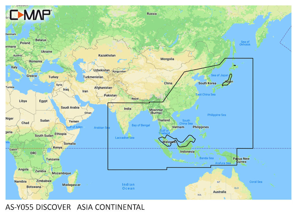C-MAP DISCOVER:  M-AS-Y055-MS  Asia Continental C-MAP DISCOVER:  M-AS-Y055-MS  Asia Continental