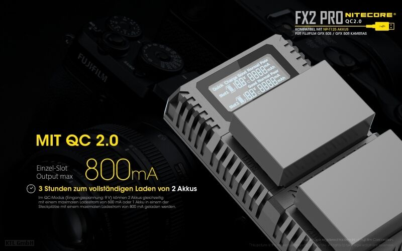 Nitecore FX2 PRO - für Fuji Cameras